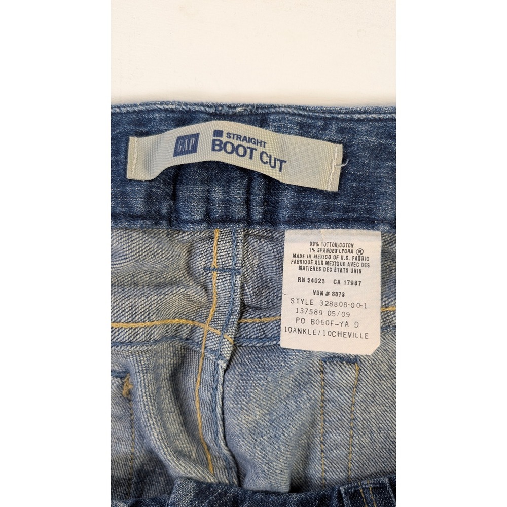 Gap Straight Boot Cut Jeans Womens 10 Ankle Medium Wash Blue Denim 328808-00-1 - Picture 3 of 11